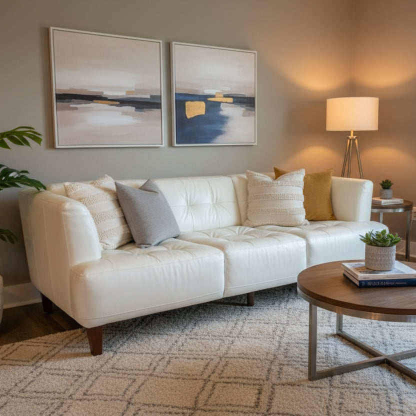 Macy's Alessia White Sofa