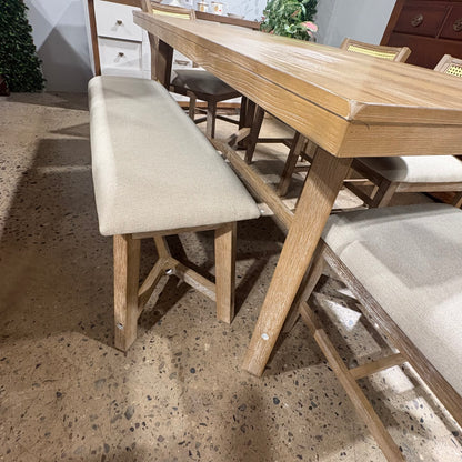 Dining Set w/ 4 Chairs and Bench
