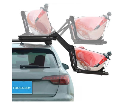 TooenJoy Heavy Duty Kayak Lift Assist Roof Rack, 100 Lbs Capacity Kayak Canoe Rooftop Loader, Elevating Assist System for Easy Loading (Black) (New in Box)