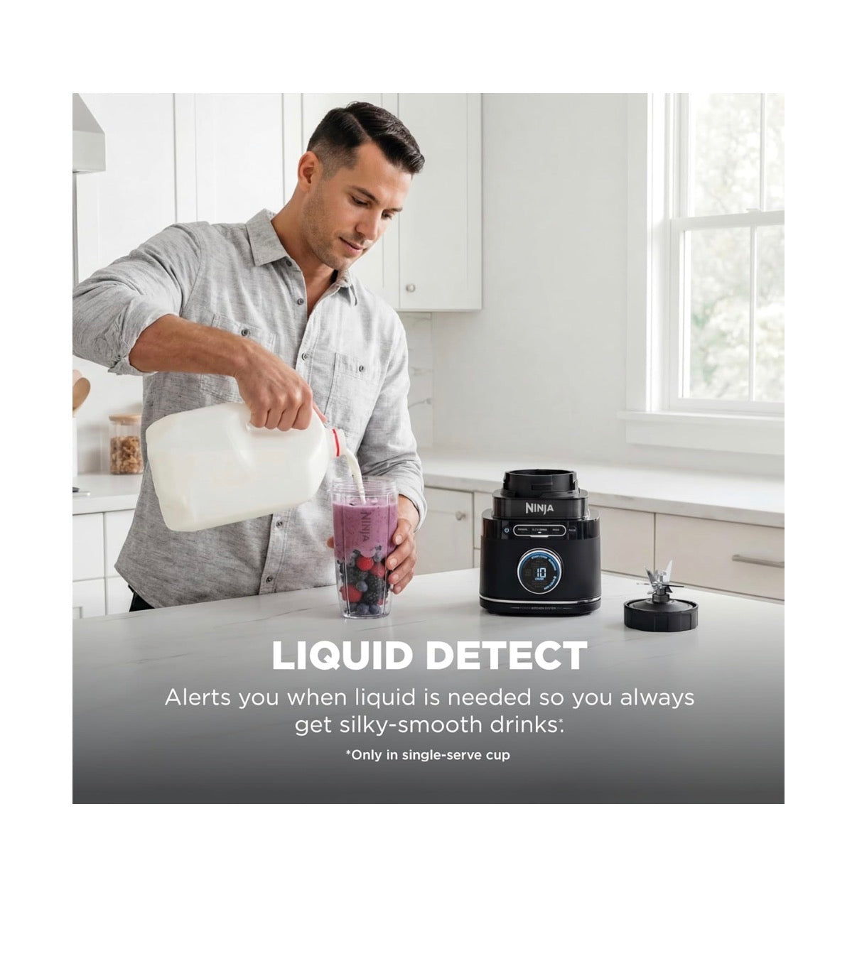 Ninja Kitchen System, Blendsense Tech, 72 Oz, 1800PW, For Smoothies, Cookie Dough, Salsa & More, 8 Cup Processor Bowl, 24 Oz Cup, (Black) (New in Box)