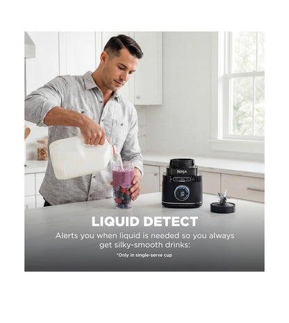 Ninja Kitchen System, Blendsense Tech, 72 Oz, 1800PW, For Smoothies, Cookie Dough, Salsa & More, 8 Cup Processor Bowl, 24 Oz Cup, (Black) (New in Box)