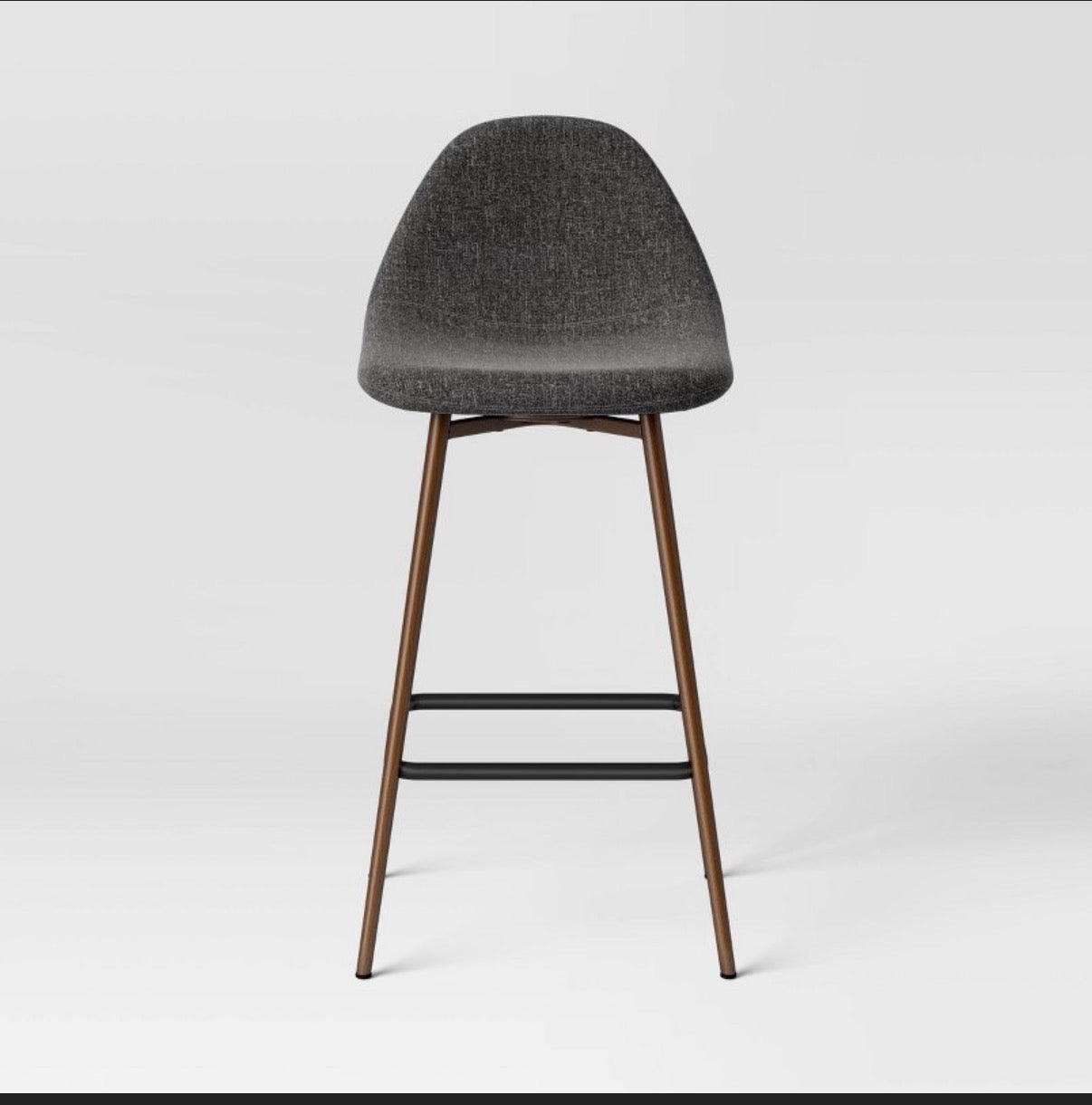 24.5 Inch Copley Counter Height Barstool with Footrest (Dark Gray) (New in Box)