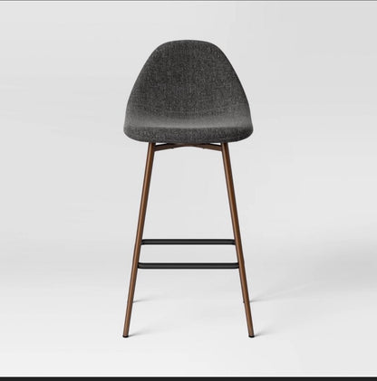 24.5 Inch Copley Counter Height Barstool with Footrest (Dark Gray) (New in Box)