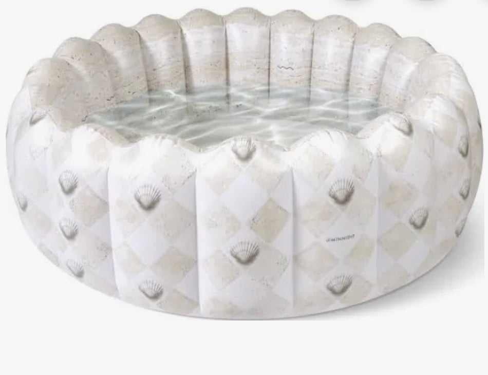 Minnidip Adult Kiddie Pool - The tuffed coastal travertine luxe inflatable pool