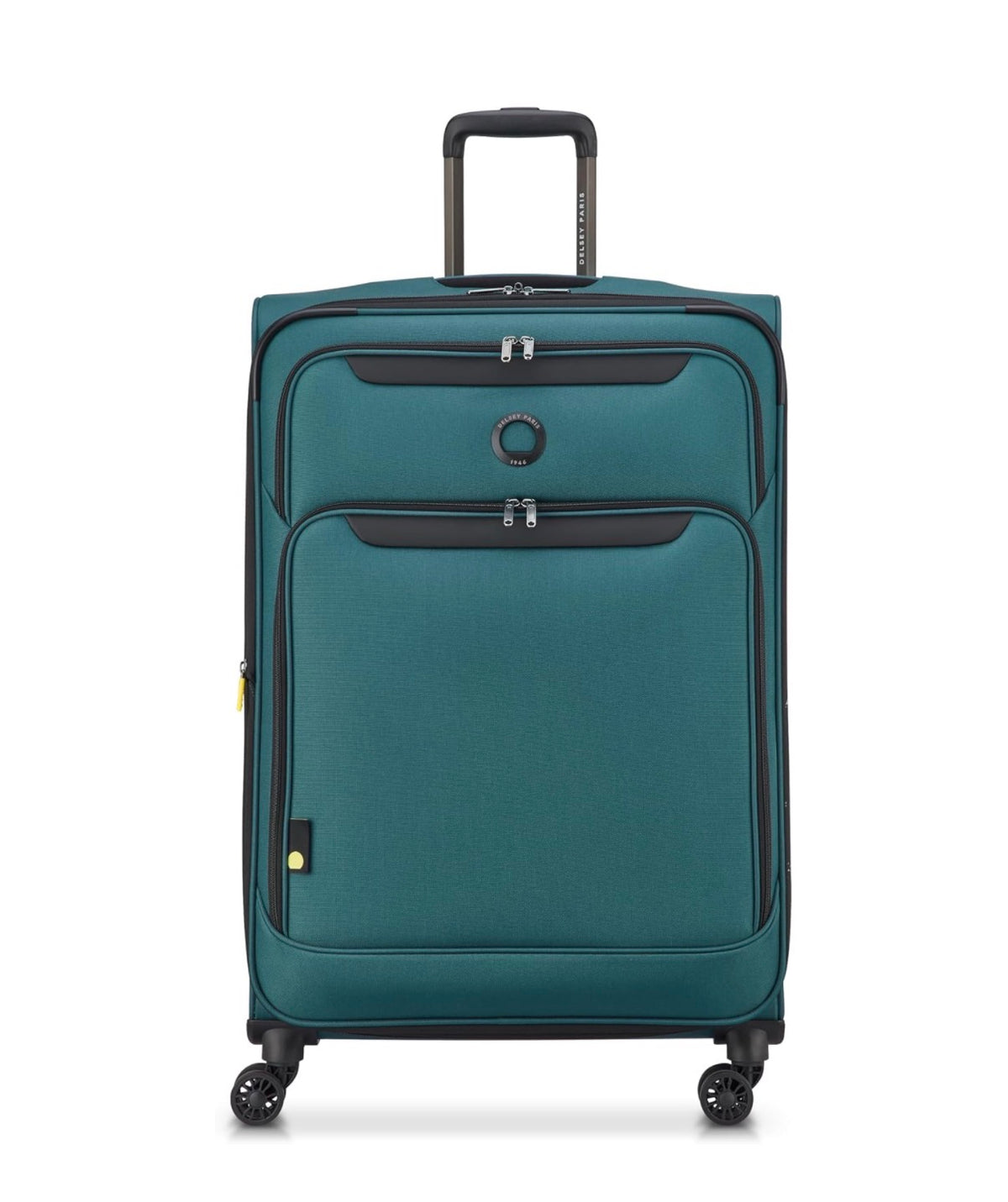 Delsey Paris Sky Max 3.0, 28 Inch Checked Large Luggage Checked-In Suitcase, Softside, Lightweight Durable Construction, Double Spinner Wheels, Soft Touch Carry Handle (Teal Blue) (New in Package)