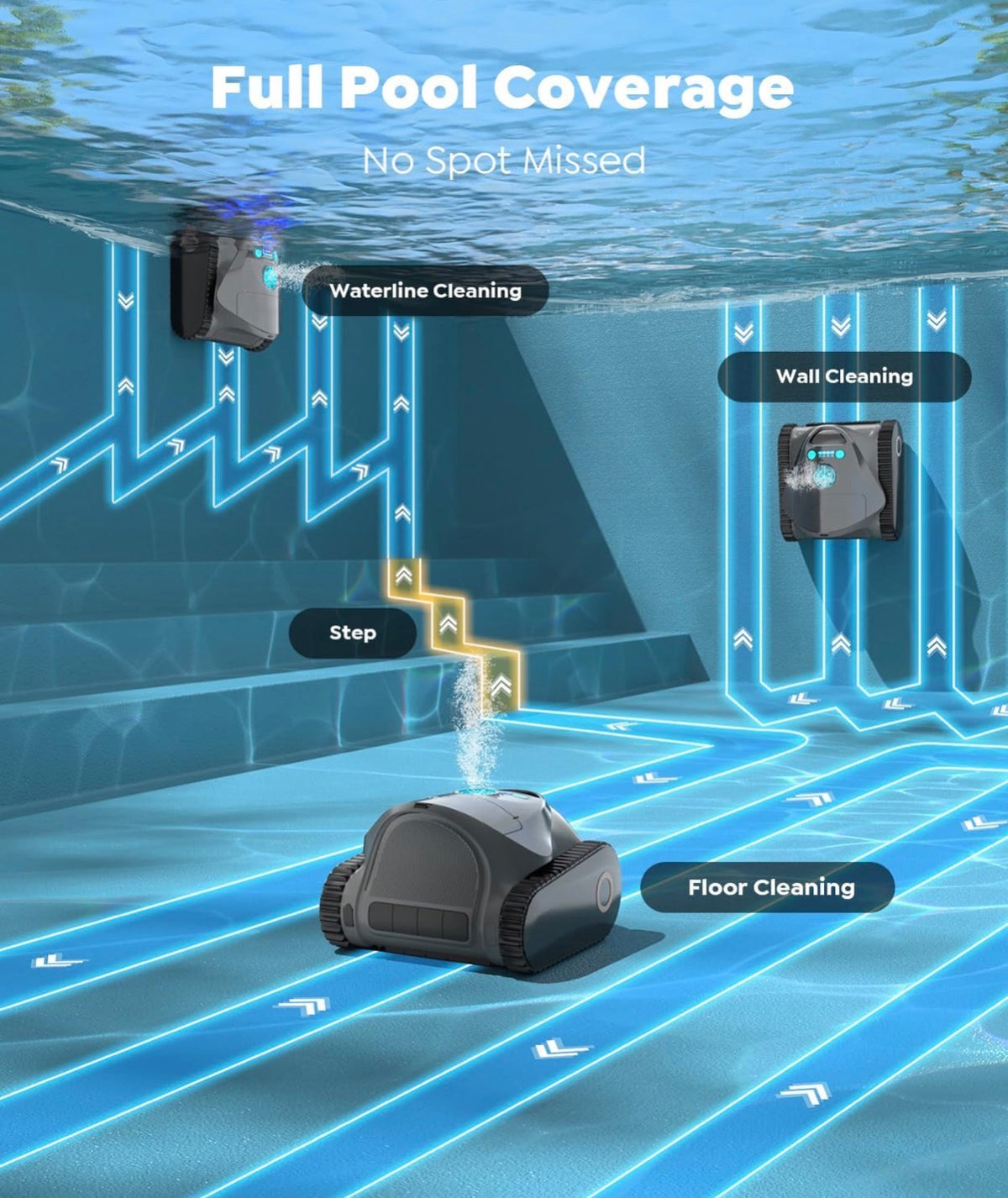 Talosbo C1 Cordless Robotic Pool Vacuum Cleaner (Deep Gray) (New in Box)