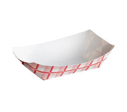 #100 - 1LB Paper Food Trays  (4) 250 count