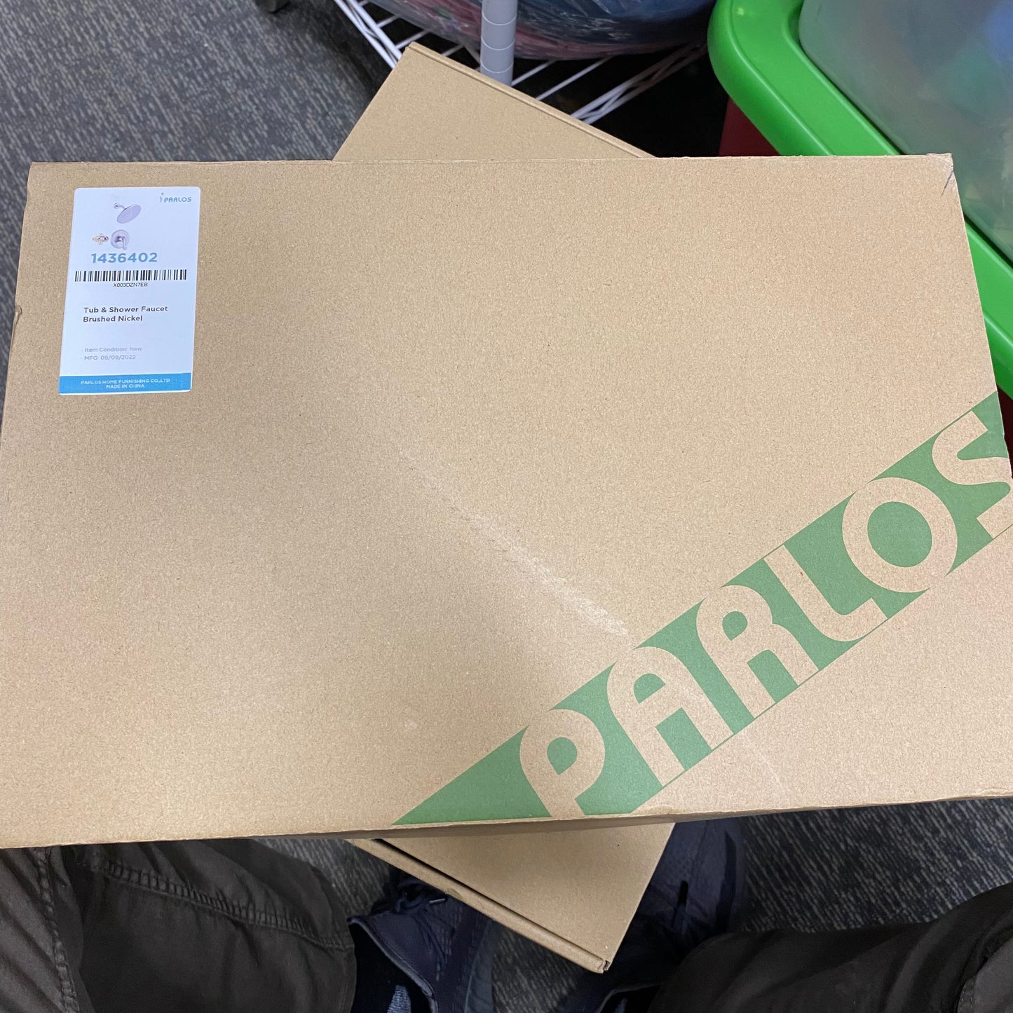 New in Box Shower Faucet Brushed Nickel by Parlos Model#1436402