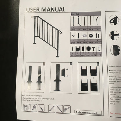 4' Black and Silver Railing Kit