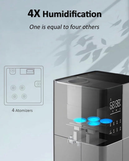 Large Room Humidifier - 26L/6.8 Gal Whole House Humidifier - Commercial and Industrial with 360 degree Nozzle & Extension Tube