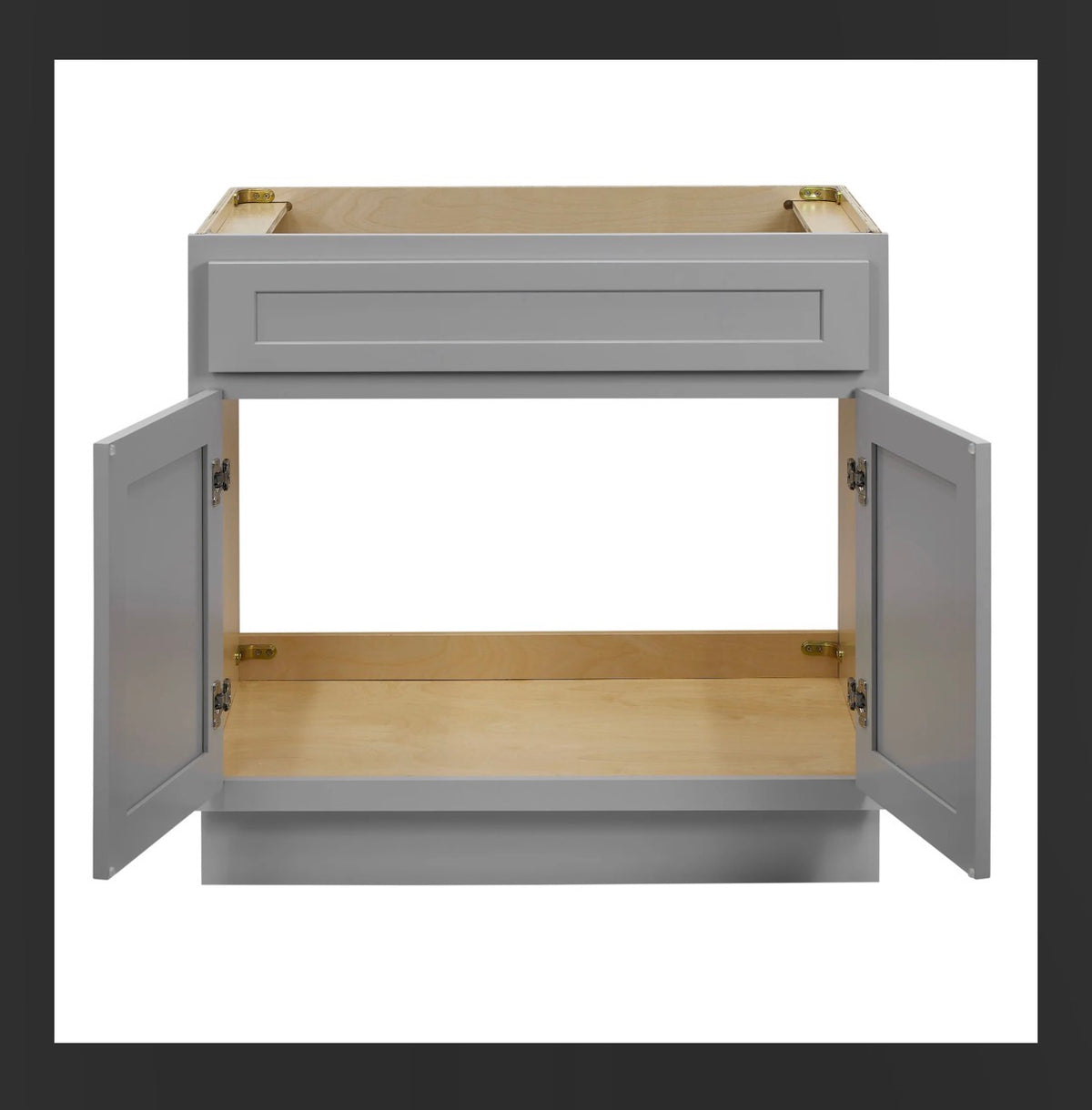 30 Inch X 21 Inch X 32.5 Inch Two Door Vanity Cabinet Without Sink (Gray)(New in Box)