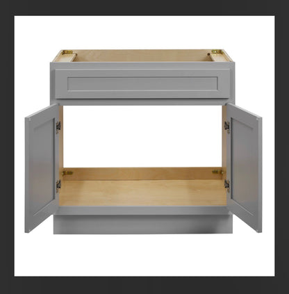 30 Inch X 21 Inch X 32.5 Inch Two Door Vanity Cabinet Without Sink (Gray)(New in Box)