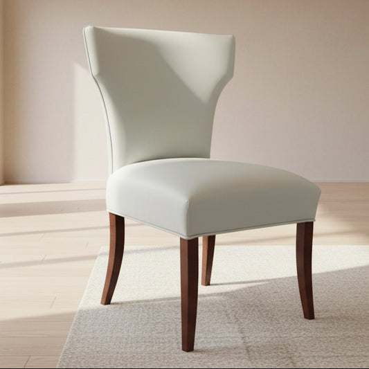Faux Leather Wingback Dining Chair