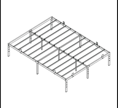 14 Inch Platform Metal Bed Frame (Queen) (New in Box)
