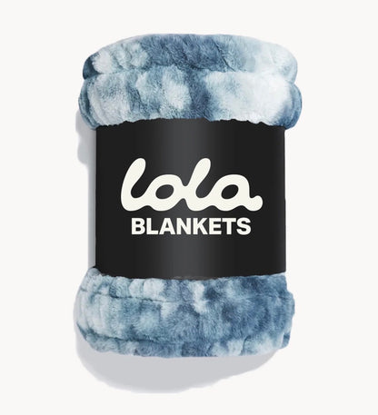 Lola Blanket XL 80 Inch X 90 Inch (Malibu Blue) (New in Package)