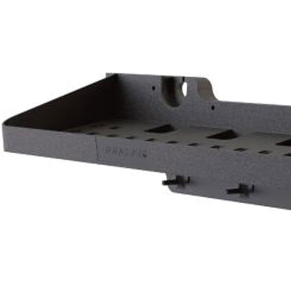 Suncast 25 inch X 8 inch resin shelf accessory with storage hooks and ez bolt assembly for select outdoor shed models (2) pack black