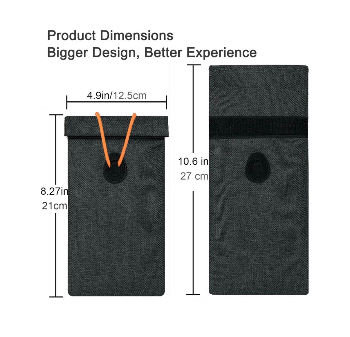 Faraday Bags for Phones 2 Pack Go Dark Bags for Cell Phones, Signal Blocking Pouch, RFID blocking Case for Privacy protection (Black) (New in Package)