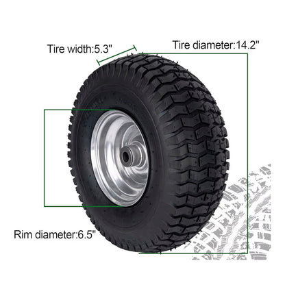 15 X 6.00-6 Lawn Mower Tire and Wheel Front Tire Compatible with John Deere Craftsman Husqvarna Riding Mowers Lawn Tractors (New in Box)
