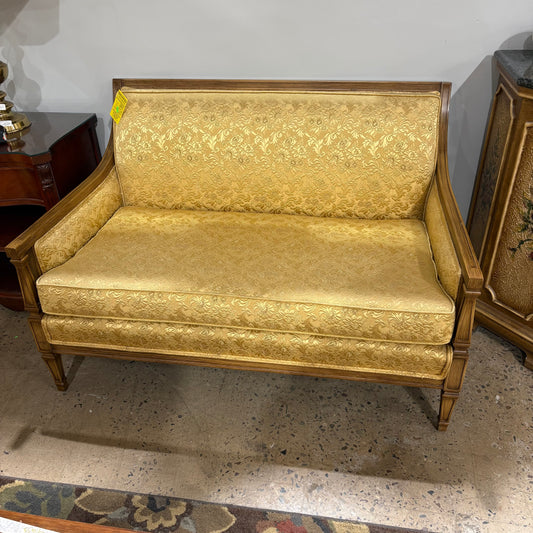 1960s Vintage John Wanamaker Gold Loveseat