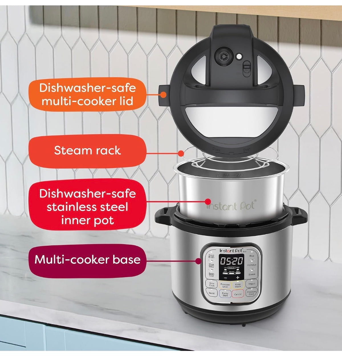 Instant Pot Duo 7-in-1 Mini Electric Pressure Cooker, Slow Rice Cooker, Steamer, Saute, Yogurt Maker, Warmer & Sterilizer Stainless Steel 3 Quart (New in Box)