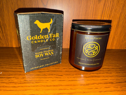 Mediterranean Fig Hand Poured Soy Wax Astrology Candle - Pisces