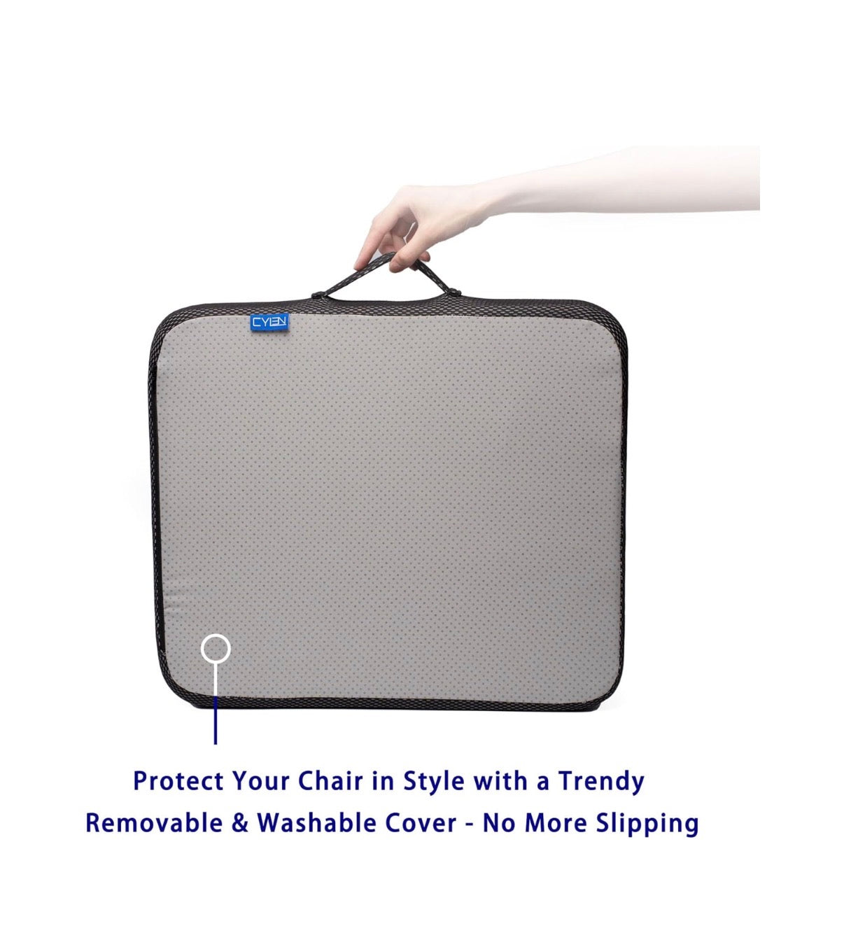 Gel Infused Memory Foam Layer Wheelchair Cushion Polyfoam Base 18 Inch X 16 Inch Seat Cushion for Wheelchair, Office Chair, Kitchen Chair - Pressure Sore and Tailbone Pain Relief (Black) (New in Box)