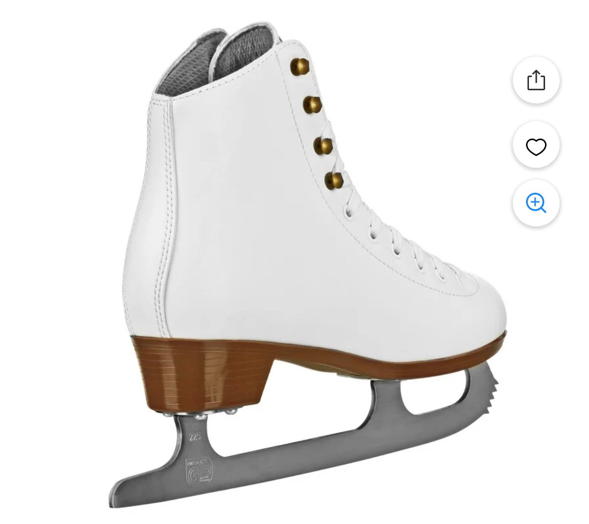 Lake Placid Cascade Women's Figure Ice Skates, Synthetic Upper, Reinforced Ankle Support (Size 7)