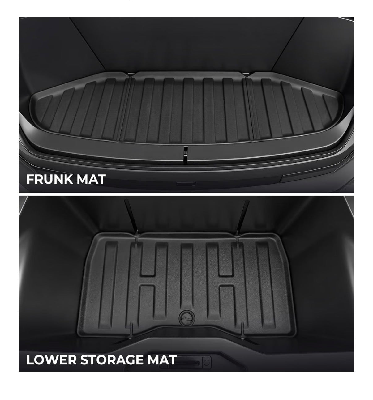 Floor Mats for 2023-2026 Tesla Cybertruck Accessories Full Coverage Set with Cargo Liner, Odorless & Durable, All Weather Protection, 3D Laser Fit, Easy to Spray Clean (Black) (New in Box)