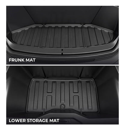 Floor Mats for 2023-2026 Tesla Cybertruck Accessories Full Coverage Set with Cargo Liner, Odorless & Durable, All Weather Protection, 3D Laser Fit, Easy to Spray Clean (Black) (New in Box)