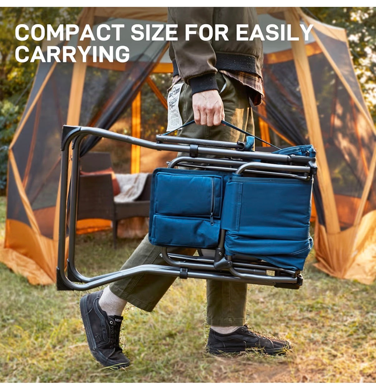 Ever Advanced Portable 30.7 inch Seat Height Tall Folding Camping Chair