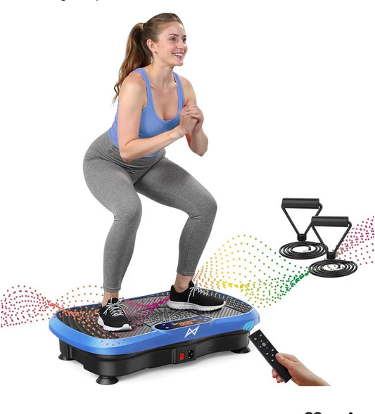 Vibration Plate Fitness Platform Exercise Machine (Blue) (New in Box)