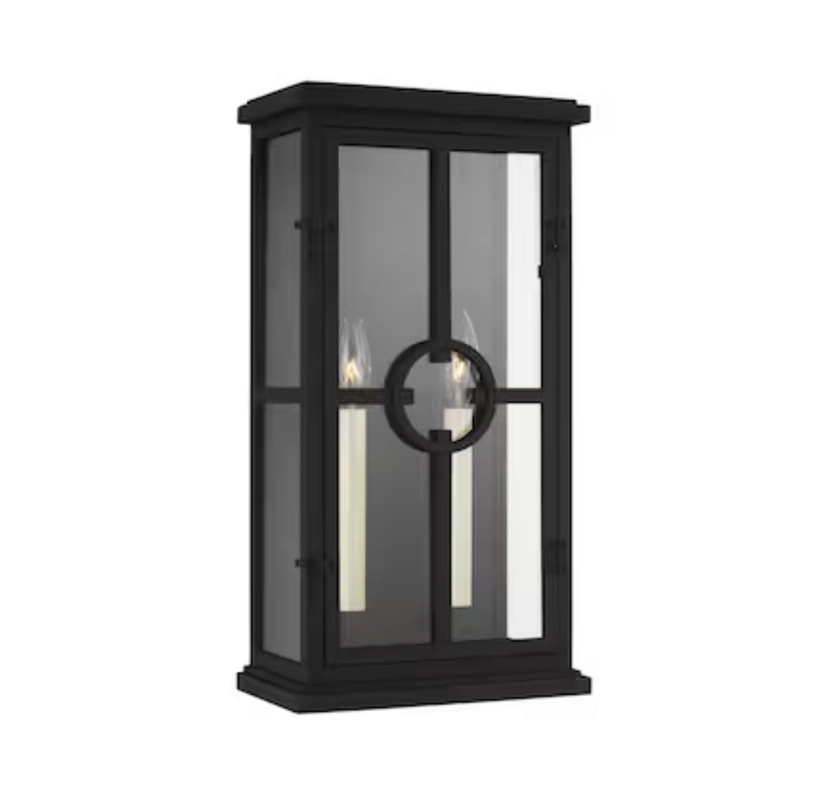 Generation Lighting Belleville Coastal 2 Light 18 Inch Height Hardwired Outdoor Wall Light (Black) (New in Box)