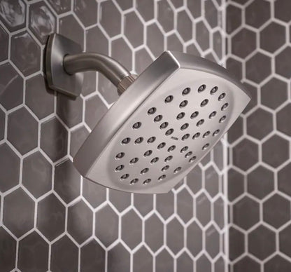 Moen Lindor Chrome 1 Handle Single Function 6 Inch Square Bathtub and Shower Faucet with Valve