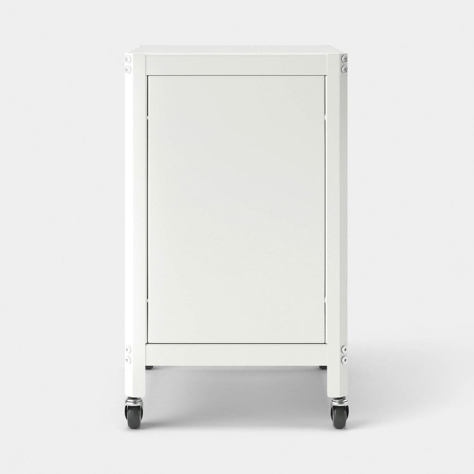 Metal Rolling Locker Storage Cabinet with Lock (Chalk White) (New in Box; Assembly Required)