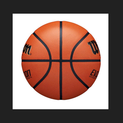 Wilson 29.5 Inch Evolution Basketball: Composite Leather, Indoor/Outdoor Use (New)