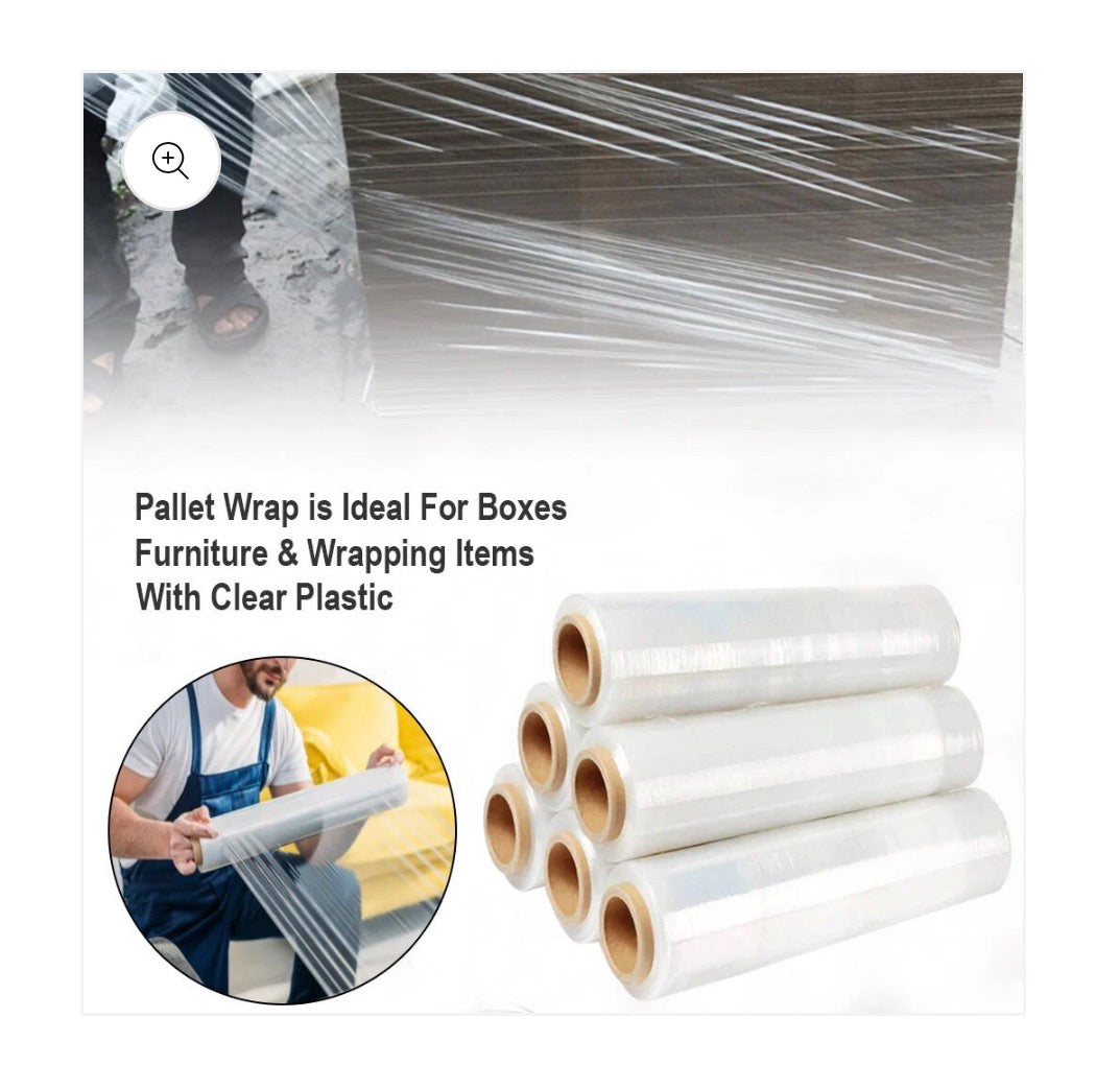 18 Inch X 1500 Ft. Shrink Wrap 80 Gauge Thick Furniture Moving Wrap 4 Pack (New in Box)
