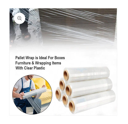 18 Inch X 1500 Ft. Shrink Wrap 80 Gauge Thick Furniture Moving Wrap 4 Pack (New in Box)
