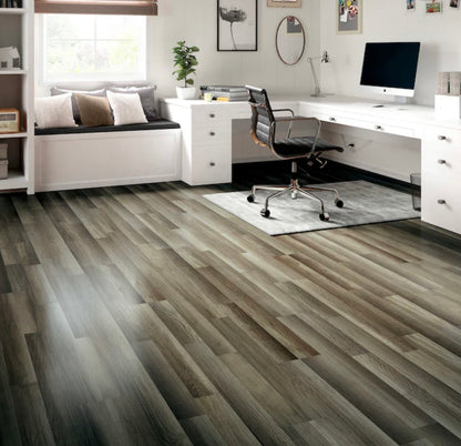 Style Selections aged 8- mm T x 7 inch w x 50 inch L Laminate Flooring- 21.44 sq. ft. per box