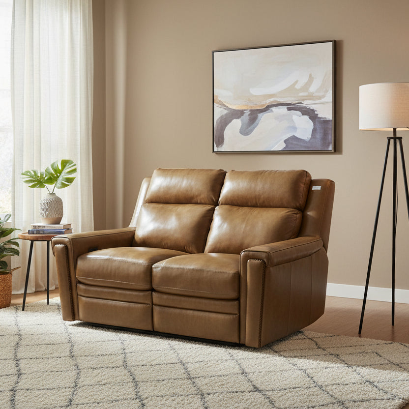 Bradington Young Living Room Reclining Loveseat with Power Headrest