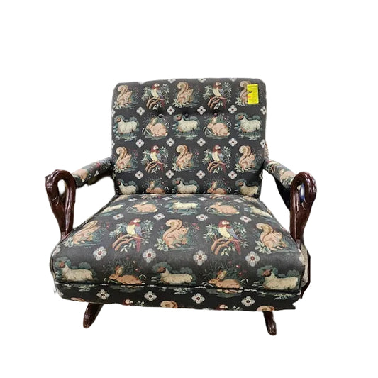 Antique 1930s Gooseneck Platform Rocker