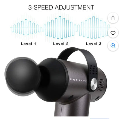 Evertone Prosage Professional Deep Tissue Full Body Cordless Massage Gun - 3 Speed Muscle Recovery Professional Grade Massager with Interchangeable Heads (Black) (New in Box)