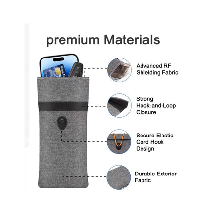 Faraday Bags for Phones 2 Pack Go Dark Bags for Cell Phones, Signal Blocking Pouch, RFID blocking Case for Privacy protection (Black) (New in Package)