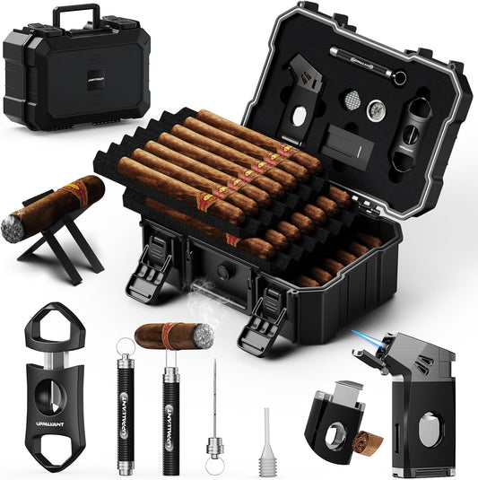 (New) Uppallant Travel Cigar Humidor Set