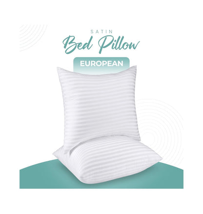 Utopia Bedding bed Pillows European Size of 2 Premium Soft Hotel pillows, Original Down Alternative Filling, Pillow for Sleeping, Cooling pillow for Back, Stomach and Side Sleepers (White) (New in Package)