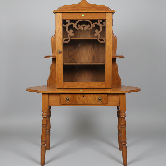 Vintage Oak Cabinet Desk