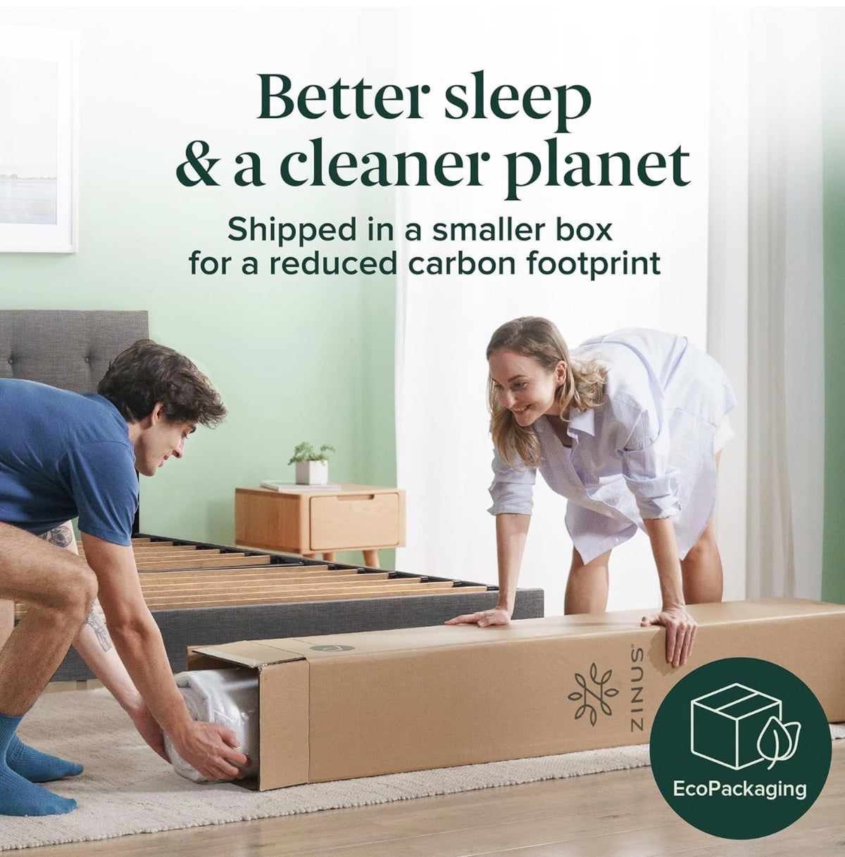 Zinus 6 Inch Foam and Spring Hybrid Mattress, Medium Firm Feel Fiberglass Free, Durable Support, Mattress CertiPUR-US & OEKO-TEX Certified Safe Materials (New in Box)