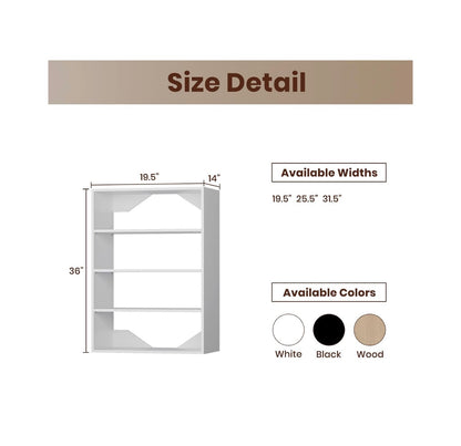Roomtec 19.5 Inch Shelf Short Tower Closet Unit, Modular Closet System with Shelf, Wardrobe Organizer for Bedroom or Walk-in Closet, Wall Mounted, Customizable Clothes Storage Unit (White) (New in Box)