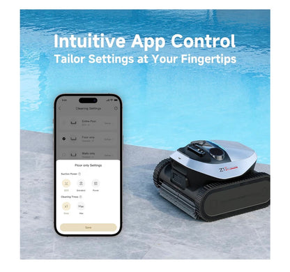 DREAME Z1 Pro Cordless Robotic Pool Cleaner, LiFi & APP Control, 8000 GPH Suction, Wall & Waterline Cleaning, up to 180+ Minutes, Auto-Retrieval, Automatic Pool Vacuum for Above & In-Ground Pools