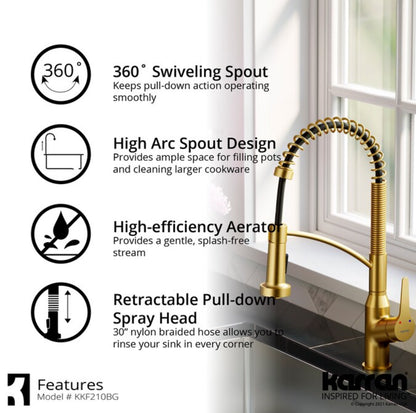 Karran inspired for Living Brushed Gold Faucet