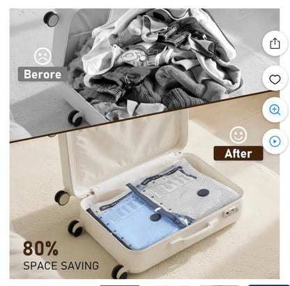 15 Pack Vacuum Storage Bags with Electric Pump, Space Saver Compression Bags for Travel and Moving, Reusable Airtight Sealer